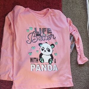 Life Is Better WIth A Panda Shirt Panda Winter Shirt and Pants Xl
